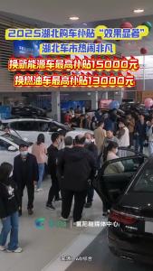 2025湖北购车补贴“效果显著”
