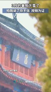3月襄阳漫天飞雪