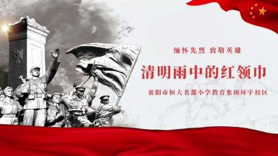 清明雨中的红领巾