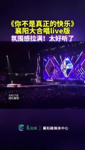 《你不是真正的快乐》襄阳大合唱live版，氛围感拉满