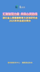 汇聚智慧力量，共筑心灵防线
湖北省心理健康教育与咨询研究会2025年年会成功举办