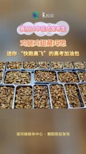 襄阳四中花式宠考生
鸡腿鸡翅藏巧思
送你 “快跑高飞”的高考加油包