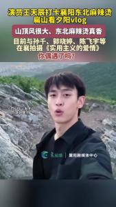 演员王天辰打卡襄阳东北麻辣烫、扁山vlog