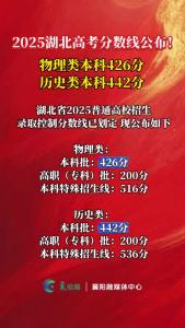 刚刚！2025湖北高考分数线公布！