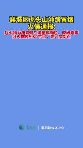 襄城区虎头山冲路冒烟，最新火情通报