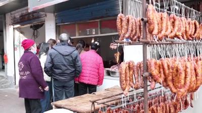 大雪节气至 香肠加工忙