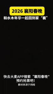 2026襄阳春晚，和水木年华一起回到家“襄”