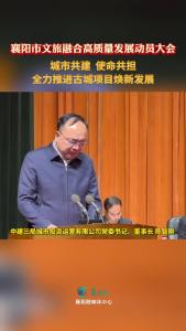 襄阳市文旅融合高质量发展动员大会 | 城市共建，使命共担，全力推进古城项目焕新发展