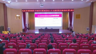 视频︱胡安元在全县乡科级领导干部集中轮训班（第一期）上作专题辅导报告