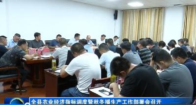 全县农业经济指标调度暨秋冬播生产工作部署会召开 