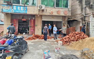 孝昌城管：及时制止违建行为