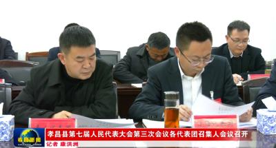 孝昌县第七届人民代表大会第三次会议各代表团召集人会议召开