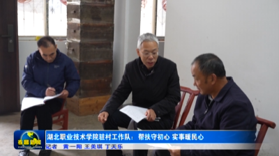 驻村工作半月谈丨湖北职业技术学院驻村工作队：帮扶守初心  实事暖民心