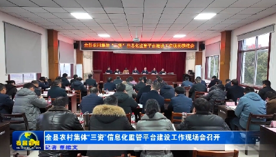 全县农村集体“三资”信息化监管平台建设工作现场会召开 