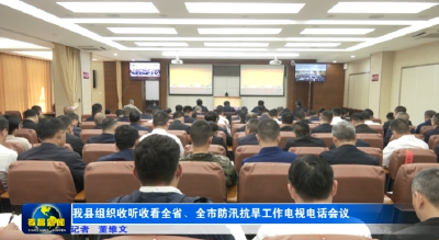 我县组织收听收看全省、全市防汛抗旱工作电视电话会议  