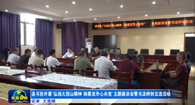 县书协开展“弘扬大别山精神 翰墨流芳心向党”主题座谈会暨书法研创交流活动  