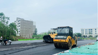 孝昌县中天大道智慧停车场建设加速建设