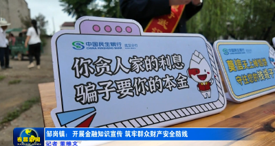 邹岗镇：开展金融知识宣传 筑牢群众财产安全防线