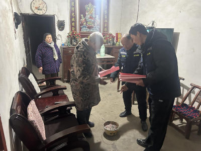 孝昌小河：入户敲门送平安 暖心宣传护严寒 
