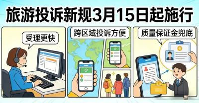 旅游投诉新规3月15日起施行，充分保障旅游者合法权益
