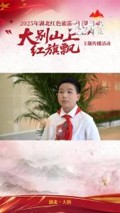 宣化店镇中心小学学生  刘一帆：好好读书 成为有用的人#大悟#大别山上红旗飘