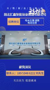 湖北汇鑫智能设备制造有限公司招募电商主播、电商运营、销售等 