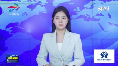 转播的湖北卫视频道《湖北新闻》省长李殿勋到大悟县调研指导工作