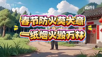 春节防火莫大意 一纸烟火毁万林