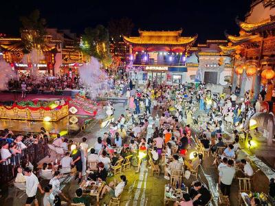 孝感云梦：万人夜游祥云湾