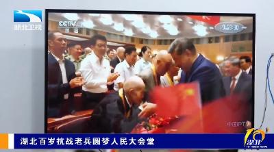 湖北百岁抗战老兵圆梦人民大会堂