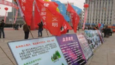 陆溪镇加大宣传力度推进文明创建