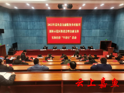 【唱响中国经济“光明论”】我县举办2022年嘉鱼县金融服务乡村振兴创新示范区推进会暨金融支持实体经济“早春行”活动