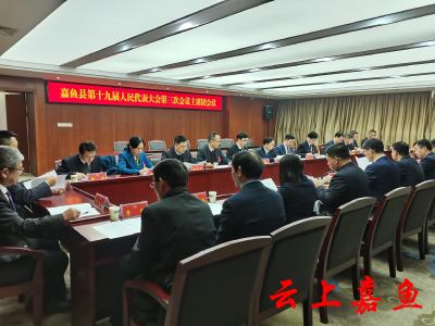 【聚焦两会】嘉鱼县第十九届人民代表大会第三次会议主席团第四次会议召开