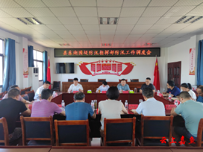 县东湖围堤防汛指挥部召开防汛工作调度会