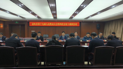 【聚焦两会】嘉鱼县第十九届人民代表大会第四次会议主席团第二次会议召开