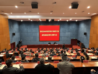 嘉鱼县2024年度领导班子和领导干部述职述廉述法暨民主测评大会召开