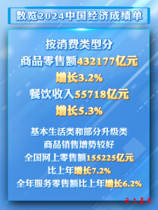 【成就宣传和形势政策教育】数览成绩单｜从2024消费数据看我国超大规模市场潜力与优势