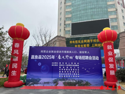 嘉鱼县开展2025年“春风行动”招聘会活动