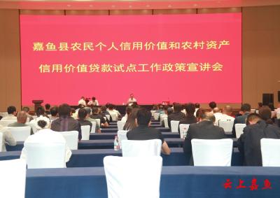 嘉鱼县召开农民个人信用价值和农村资产信用价值贷款试点工作政策宣讲会