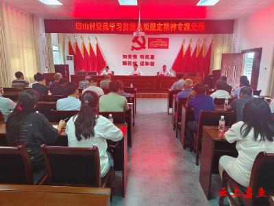 胡金云赴陆溪镇印山村讲授深入贯彻中央八项规定精神学习教育专题党课暨开展2025年二季度巡林巡湖工作