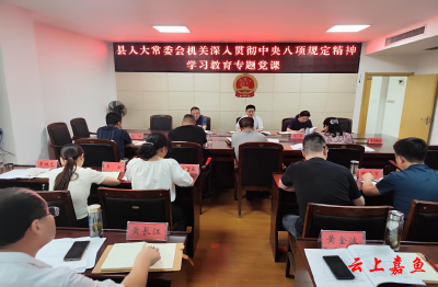 县人大常委会机关开展深入贯彻中央八项规定精神学习教育专题党课