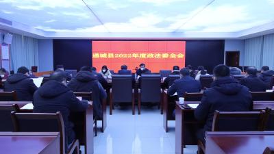 视频-通城县召开2022年度政法委全会