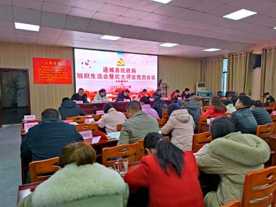 通城县民政局召开2023年度组织生活会暨民主评议党员会议