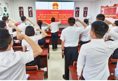 通城县塘湖镇举行新录用公务员宪法宣誓仪式