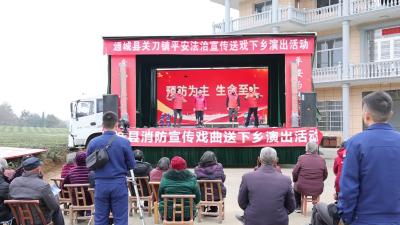 视频-通城：借助“戏曲下乡”舞台 唱响消防安全“宣传曲” 