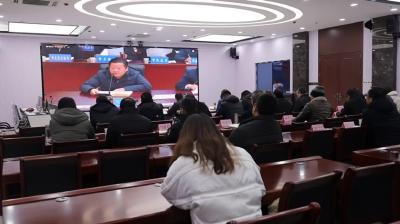 视频-通城收听收看咸宁市低温雨雪冰冻灾害天气防范应对视频会商调度会议