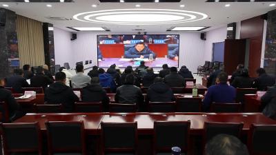 视频-通城县收听收看全市低温雨雪冰冻灾害天气防范应对视频会商调度会