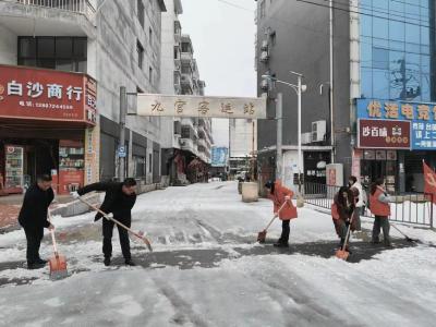 通城县隽水镇白沙社区：人大代表浴“雪”而战 为居民扫出“平安路”