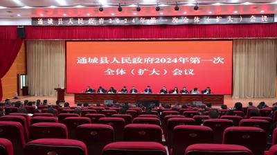 视频-通城县人民政府2024年第一次全体（扩大）会议召开