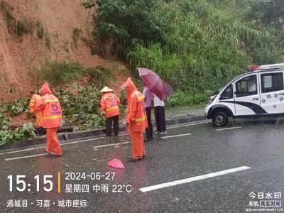 通城城管：清路障  保畅通